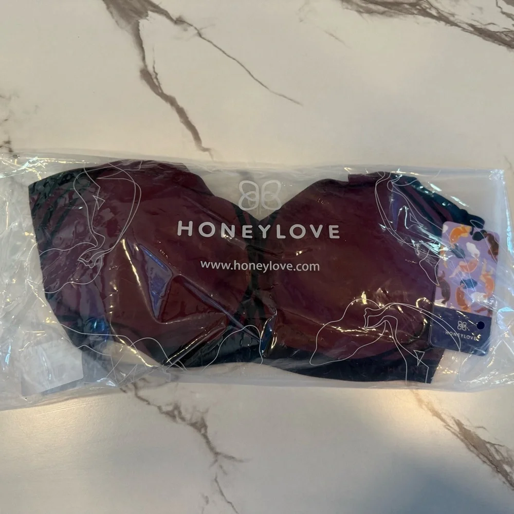 Honeylove Burgundy Silhouette Bra - Picture 2 of 11